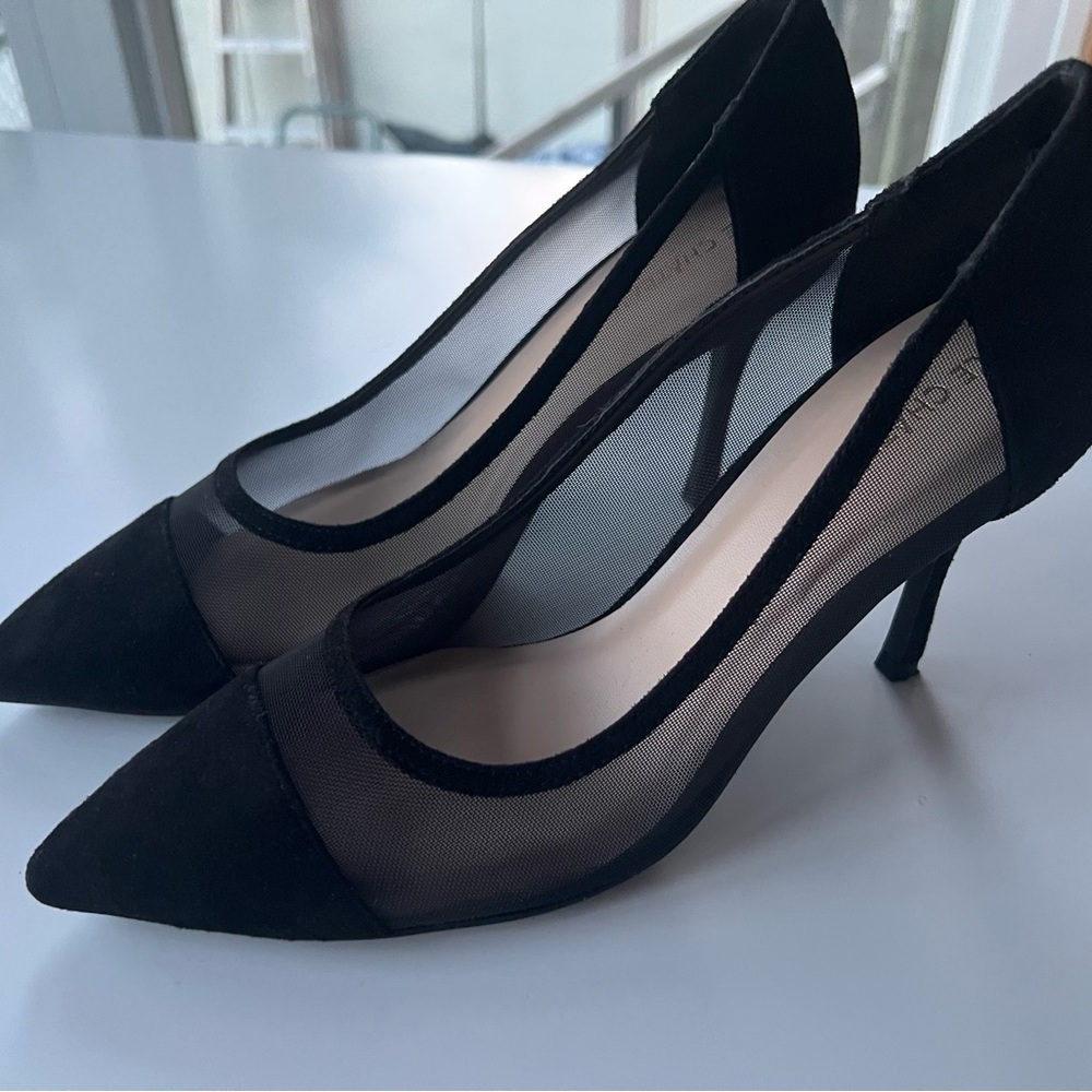 Le Chateau Black Mesh Heels